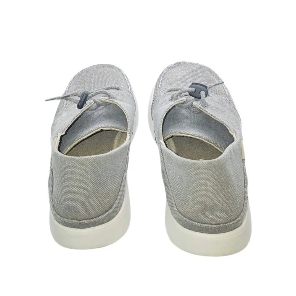 Chaco Paonia Grey Canvas Slip On Luvseat Footbed Shoes Mens‎ 14